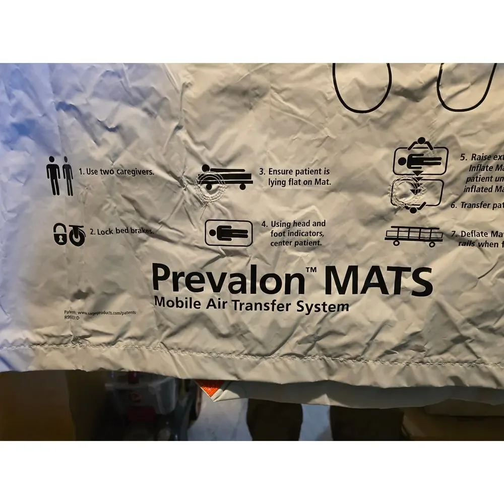SOLD Sage Prevalon Inflatable Mat Mobile Air Transfer System 39" X 81" 1000 lb - Picture 6 of 6